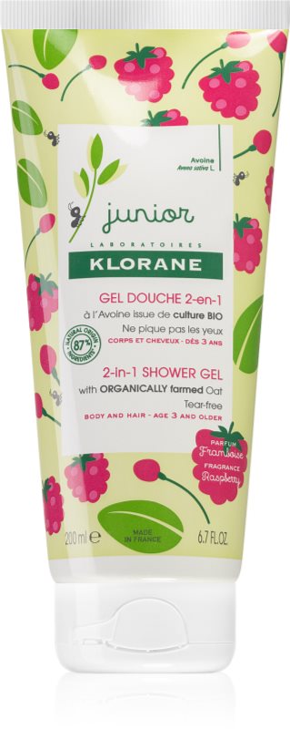 Klorane Junior gel de dus si sampon 2in1 pentru copii 200 ml