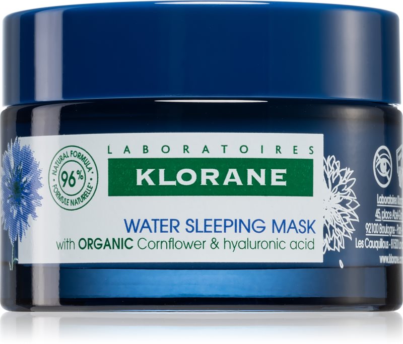 Klorane Cornflower Organic Masca de noapte cu acid hialuronic 50 ml