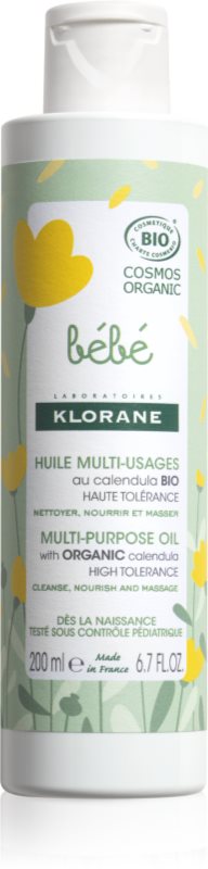 Klorane Bébé Multi-Purpose Oil Ulei de corp hranitor pentru pielea bebelusului 200 ml
