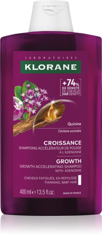 Klorane Quinine Growth Accelerating Shampoo șampon pentru întărirea și creșterea părului 400 ml