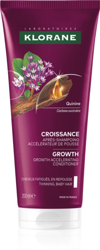 Klorane Quinine Growth Accelerating Conditioner balsam pentru întărirea și creșterea părului 200 ml