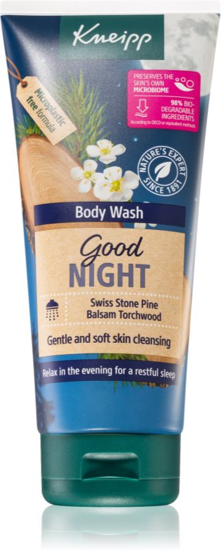 Kneipp Good Night gel de duș Swiss Stone Pine & Balsam Torchwood 200 ml