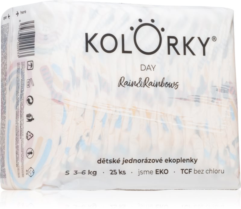 Kolorky Day Rain&Rainbow scutece ECO de unică folosință