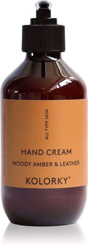 Kolorky Hand Cream crema de maini Woody Amber & Leather 270 ml