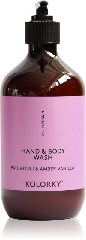 Kolorky Hand & Body Wash gel de curățare pentru maini si corp Patchouli &Amber Vanilla 490 ml