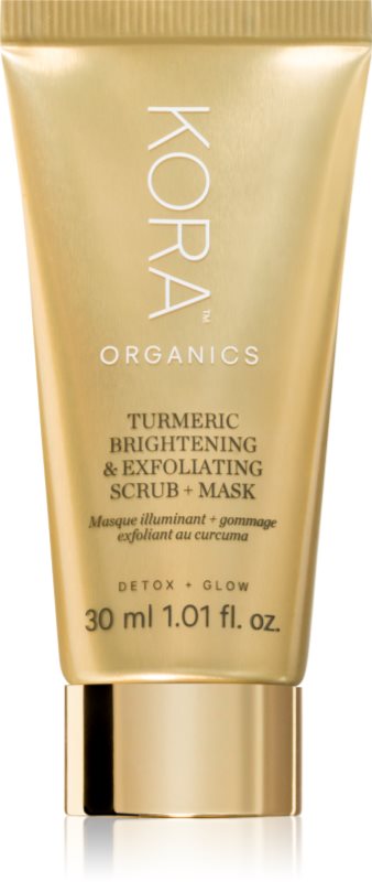 KORA Organics Turmeric Brightening & Exfoliating Scrub + Mask masca si peeling