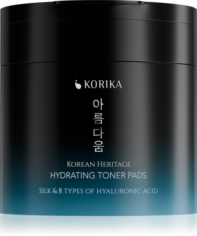 KORIKA Korean Heritage Silk & 8 Types of Hyaluronic Acid Hydrating Toner Pads dischete demachiante cu efect de hidratare 70 buc