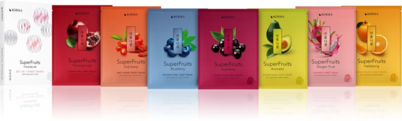 KORIKA SuperFruits set de măști faciale 7x25 g