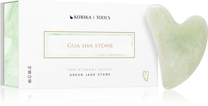KORIKA Tools Gua Sha Green Jade Stone accesoriu de masaj faciale