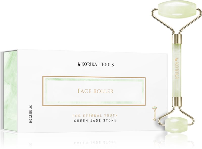 KORIKA Tools Face Roller Green Jade Stone rolă pentru masaj faciale