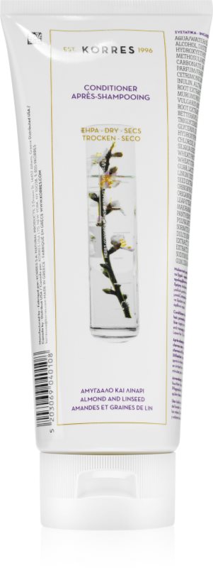 Korres Almond & Linseed balsam pentru păr uscat și fragil 200 ml