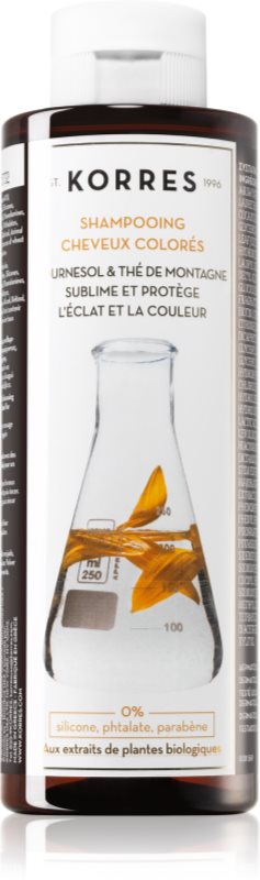 Korres Sunflower and Mountain Tea șampon pentru păr vopsit 250 ml