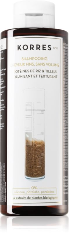 Korres Rice Proteins & Linden șampon pentru par fin 250 ml