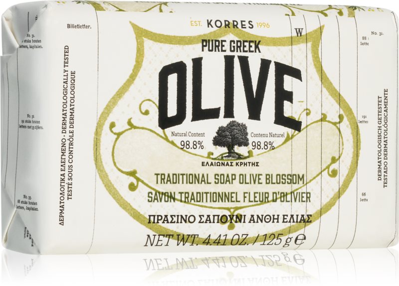 Korres Pure Greek Olive & Olive Blossom săpun solid pentru curățare 125 g