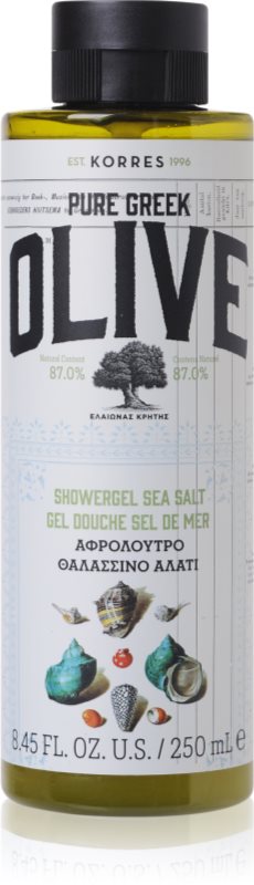 Korres Pure Greek Olive & Sea Salt gel de dus revigorant 250 ml