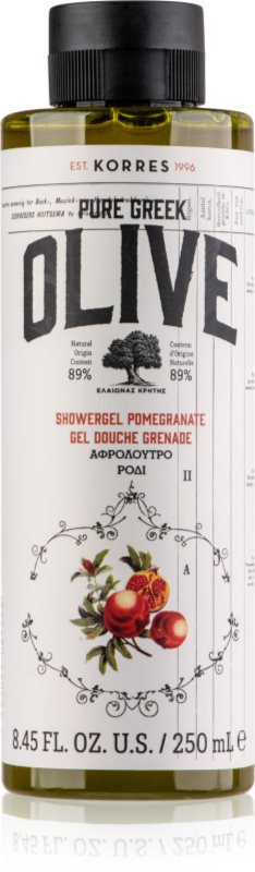Korres Pure Greek Olive & Pomegranate Gel de duș energizant 250 ml