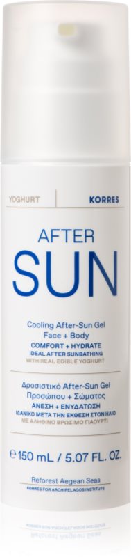 Korres Yoghurt After Sun gel racoritor dupa expunerea la soare pentru fata si corp 150 ml