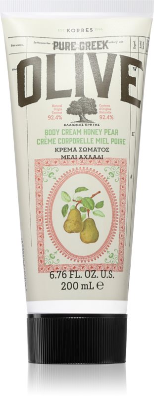 Korres Pure Greek Olive & Honey Pear crema de corp nutritiva 200 ml