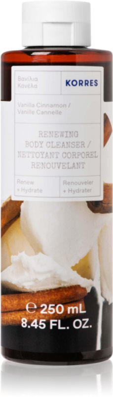 Korres Vanilla & Cinnamon gel de duș mătăsos 250 ml