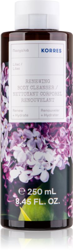 Korres Lilac gel de dus imbatator cu arome florale 250 ml