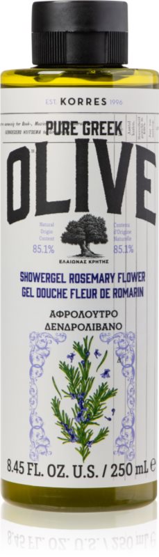 Korres Pure Greek Olive & Rosemary Flower gel de dus revigorant 250 ml