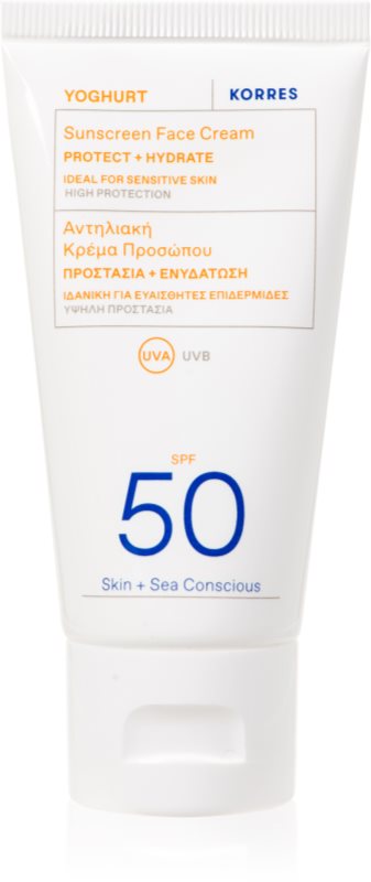 Korres Yoghurt Sunscreen crema de soare pentru fata cu efect de hidratare SPF 30 50 ml