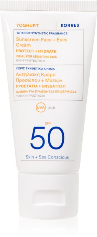 Korres Yoghurt Sunscreen cremă protectoare pentru fata si zona ochilor SPF 50 50 ml