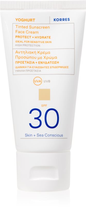 Korres Yoghurt Tinted Sunscreen crema protectoare cu efect de tonifiere SPF 30 50 ml