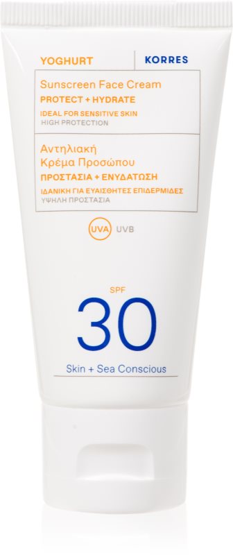 Korres Yoghurt Sunscreen crema de soare pentru fata cu o protectie UV ridicata SPF 30 50 ml