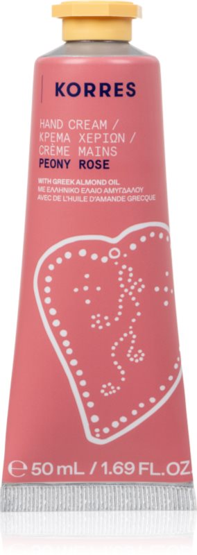 Korres Peony Rose crema de maini hidratanta cu ulei de migdale 50 ml