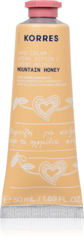 Korres Mountain Honey crema de maini hidratanta cu ulei de migdale 50 ml