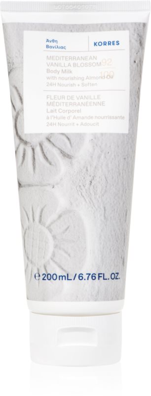 Korres Mediterranean Vanilla Blossom loțiune de corp hidratantă cu ulei de migdale 200 ml