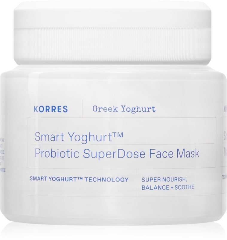 Korres Smart Yoghurt™ Probiotic SuperDose Face Mask mască hidratantă răcoritoare cu probiotice 100 ml