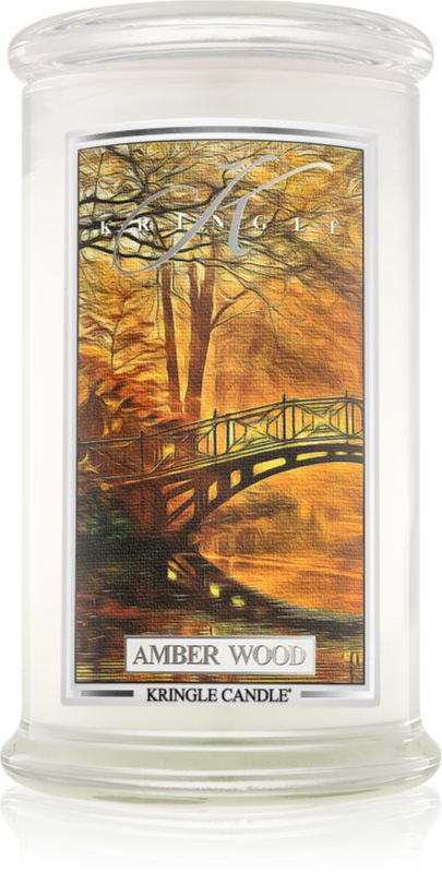 Kringle Candle Amber Wood lumânare parfumată 624 g