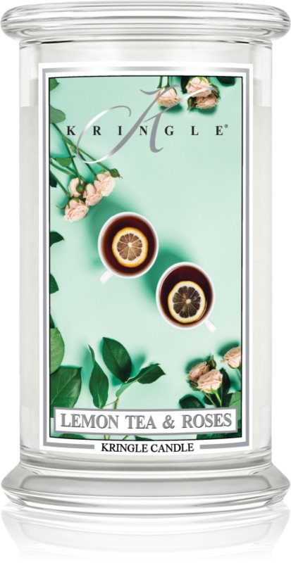 Kringle Candle Classic Lemon Tea & Roses lumânare parfumată 623 g