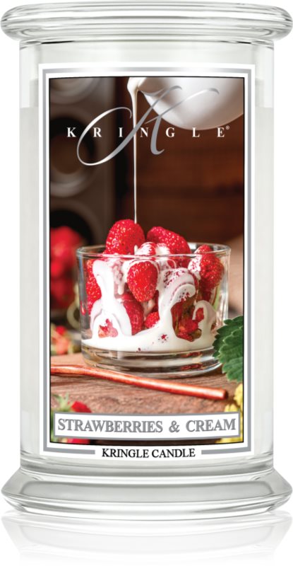 Kringle Candle Classic Strawberries & Cream lumânare parfumată 623 g
