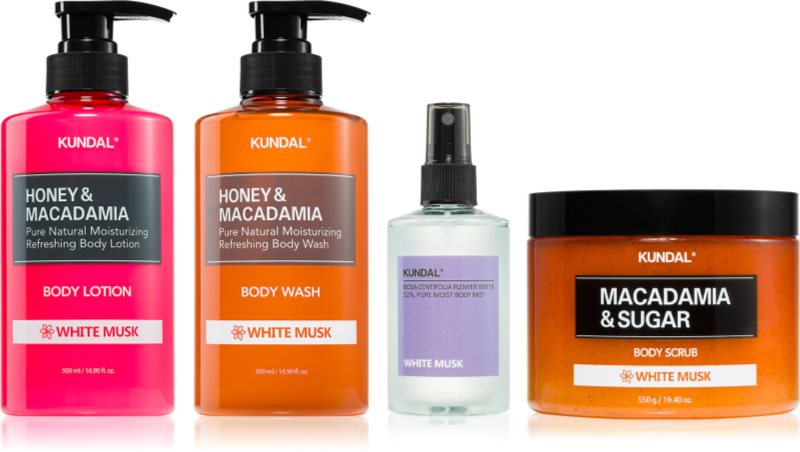 KUNDAL Honey & Macadamia White Musk set pentru corp
