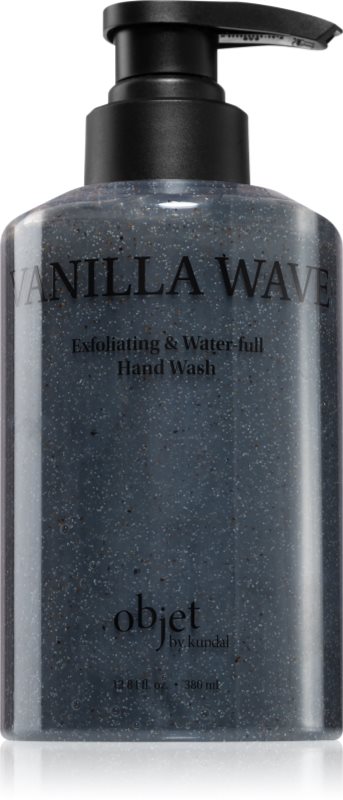 KUNDAL Objet Exfoliating & Waterfull Hand Wash Săpun lichid hrănitor pentru mâini cu efect de exfoliere cu parfum Vanilla Wave 380 ml