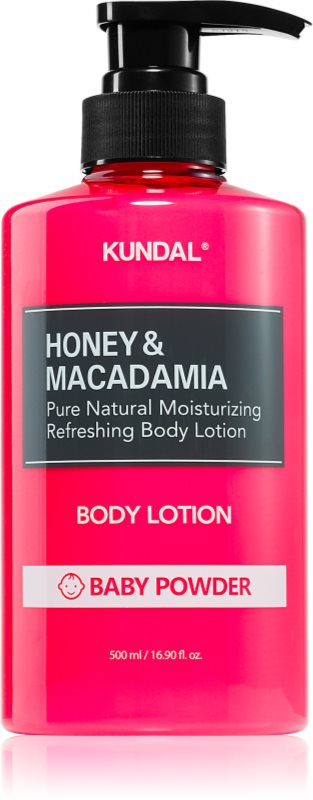 KUNDAL Honey & Macadamia Baby Powder lotiune de corp hranitoare cu efect de hidratare 500 ml
