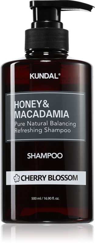 KUNDAL Honey & Macadamia Cherry Blossom sampon natural pentru păr uscat și deteriorat 500 ml