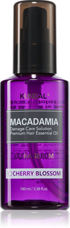 KUNDAL Macadamia Ultra Serum Cherry Blossom ser ulei regenerator pentru par deteriorat 100 ml