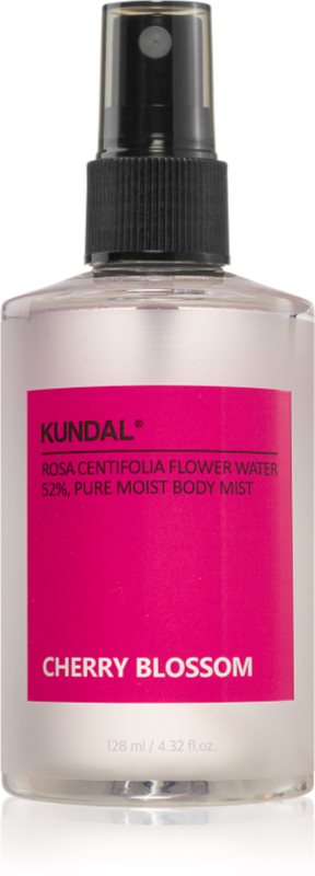 KUNDAL Pure Moist Body Mist Cherry Blossom spray de corp hidratant cu efect calmant 128 ml