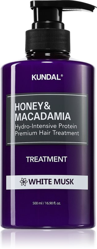 KUNDAL Honey & Macadamia White Musk crema intens hidratanta pentru păr uscat și deteriorat 500 ml