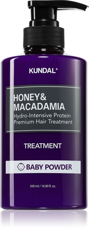 KUNDAL Honey & Macadamia Baby Powder crema intens hidratanta pentru păr uscat și deteriorat 500 ml