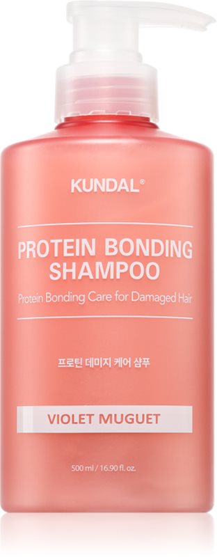 KUNDAL Protein Bonding Care Shampoo sampon hranitor pentru păr uscat și deteriorat cu parfum Violet Muguet 500 ml