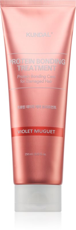 KUNDAL Protein Bonding Care Treatment ingrijire completa pentru păr uscat și deteriorat cu parfum Violet Muguet 250 ml