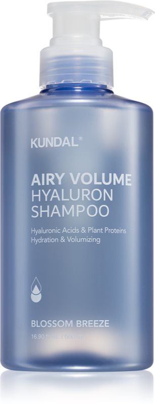 KUNDAL Airy Volume Hyaluron Shampoo sampon hidratant pentru volum și strălucire 500 ml