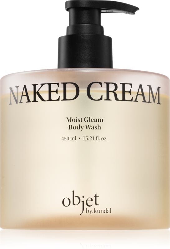 KUNDAL Objet Moist Gleam Body Wash gel parfumat pentru duș pentru hidratare intensa cu parfum Naked Cream 450 ml