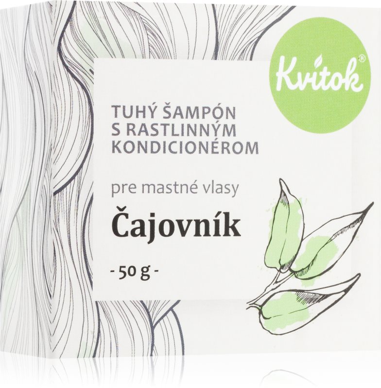 Kvitok Tea Tree șampon solid pentru par gras 50 g