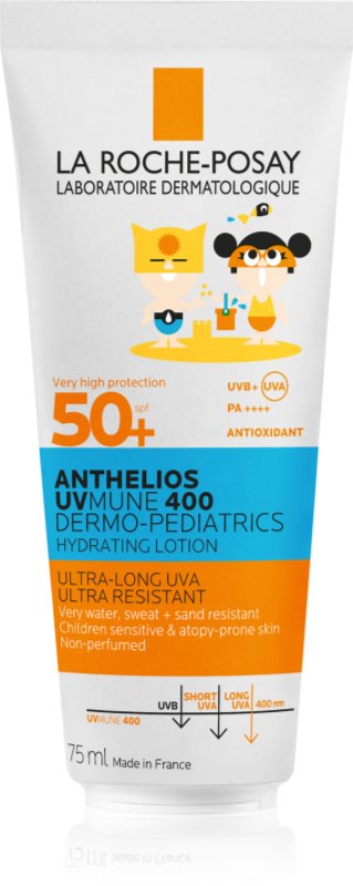 La Roche-Posay Anthelios Dermo-Pediatrics lotiune pentru bronzat SPF 50+ 75 ml